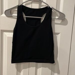 black cropped tank top